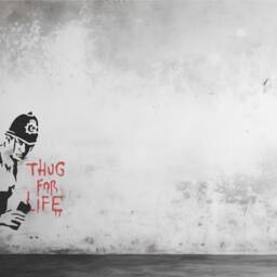 Banksy Thug For Life Stencil Reusable Wall Art Decor - thumbnail 2