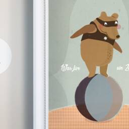"Bears Picture, Poster, Children's Room Print, Poster With Saying, Bear ""What A Circus" - thumbnail 2