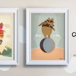 "Bears Picture, Poster, Children's Room Print, Poster With Saying, Bear ""What A Circus" - thumbnail 3