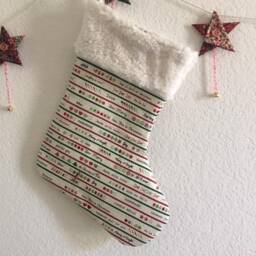 Christmas Stocking, Handcrafted Modern Stocking, Decoration, Stocking. Holliday Stocking #6 - thumbnail 2
