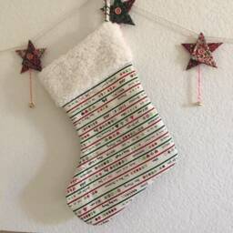 Christmas Stocking, Handcrafted Modern Stocking, Decoration, Stocking. Holliday Stocking #6 - thumbnail 3