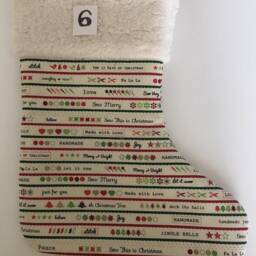 Christmas Stocking, Handcrafted Modern Stocking, Decoration, Stocking. Holliday Stocking #6 - thumbnail 4