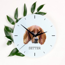 A Clock With A Setter Dog. New Collection The Geometric Dog