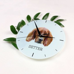 A Clock With A Setter Dog. New Collection The Geometric Dog - thumbnail 2