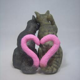 I Love You(Cat Couple Figurine - thumbnail 2