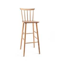 Warminster Barstool - Solid Beech Spindle Back Bar Stool, 80cm Kitchen Height