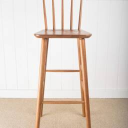 Warminster Barstool - Solid Beech Spindle Back Bar Stool, 80cm Kitchen Height - thumbnail 3