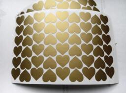 20 Heart Stickers, Vinyl Wall Stickers, Gold Nursery Decal, Hearts Wedding Baby Shower Decor, Invitations - thumbnail 1