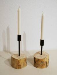 Driftwood ~ Candle Holder 2x 1-Flame - thumbnail 1