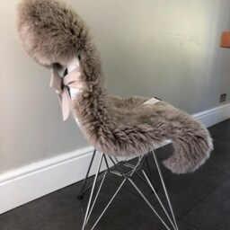 Green Sheepskin Rug, Moss Green , Soft Green, Hygge, Australian Sheepskin, Chair Cover Ties Bed Throw, Luxury Christmas Gift - thumbnail 4