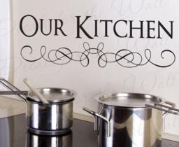 Our Kitchen Dining Room Home Mom Mother Adhesive Vinyl Lettering Quote Wall Decal Art Mural Letters Sticker Decoration Saying Decor Ki16 - thumbnail 1