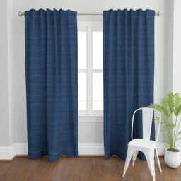 Coastal Blue Curtain Panel - Nautical Beach Distressed Weathered Custom Navy By Willowlanetextiles - thumbnail 2