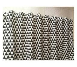 Ikea Multifunctional Tape Cafe Curtain Window Valance/Window Treatment/Bathroom Shower Curtain/Living Room Drapes-Geometric Triangle - thumbnail 1