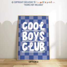 Cool Boys Club Print -- Decor, Bedroom Print, Playroom Brothers Older Unframed - thumbnail 3