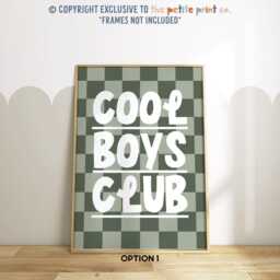 Cool Boys Club Print -- Decor, Bedroom Print, Playroom Brothers Older Unframed - thumbnail 2