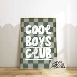 Cool Boys Club Print -- Decor, Bedroom Print, Playroom Brothers Older Unframed - thumbnail 1