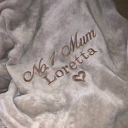 Mothers Day Personalised Embroidered Blanket Throw, Gift For Mum Nan Sister Auntie Grandad, Sentimental, Gifts - thumbnail 2