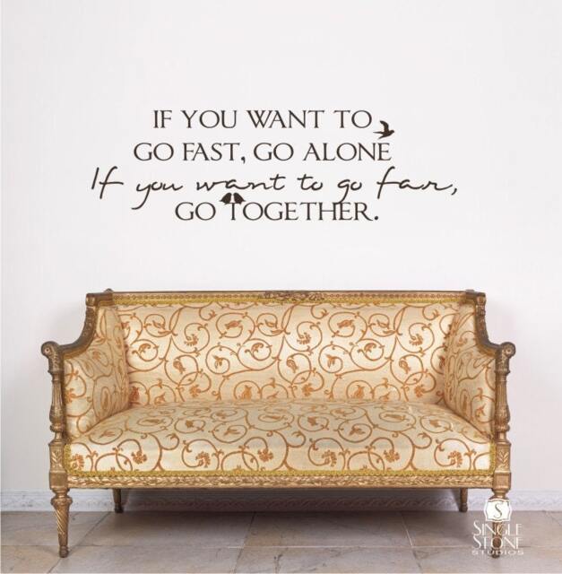 Wall Decal Quote Go Together - Vinyl Text Words Stickers Art Custom Home Decor - image 1