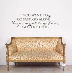 Wall Decal Quote Go Together - Vinyl Text Words Stickers Art Custom Home Decor - thumbnail 1