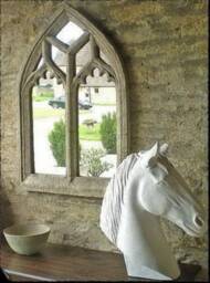 Beautiful Stone Arch Garden Gothic Mirror - thumbnail 2