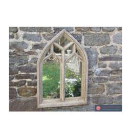 Beautiful Stone Arch Garden Gothic Mirror