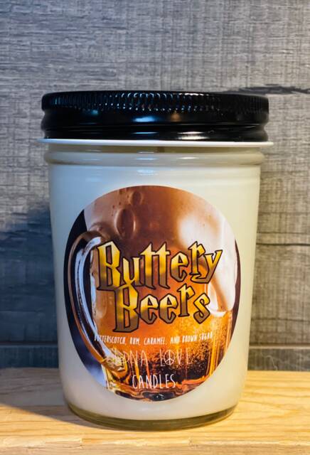 8 Oz 100% Soy Buttery Beers Scented Candle