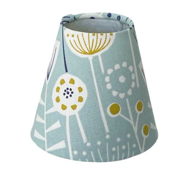 Candle Clip Lampshade, Handmade Lampshades, Table Blue Wall Lamp Shade, On Lampshade - image 1
