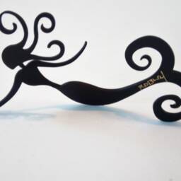Mermaid Steel Sculpture - Face Down - thumbnail 4