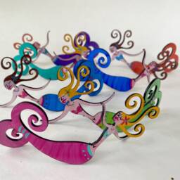 Mermaid Steel Sculpture - Face Down - thumbnail 3