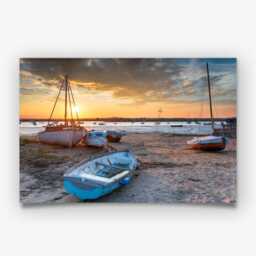 Coastal Boat Print - Beach Photography Wall Art Relaxed Seaside Decor - thumbnail 3