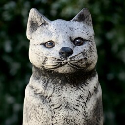 Large Kitty Sculpture Concrete Cat Statue Stone Kitten Figurine Garden & Home Ornament Front Door Decoration Kitty Lover Gift Yard Art - thumbnail 2