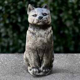 Large Kitty Sculpture Concrete Cat Statue Stone Kitten Figurine Garden & Home Ornament Front Door Decoration Kitty Lover Gift Yard Art - thumbnail 1