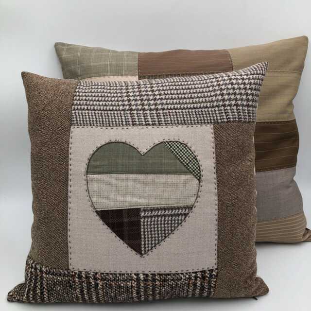 Heart Themed Patchwork Pillow Cases - image 1