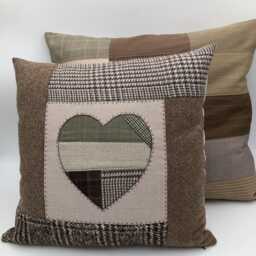 Heart Themed Patchwork Pillow Cases - thumbnail 4