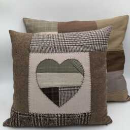 Heart Themed Patchwork Pillow Cases - thumbnail 1