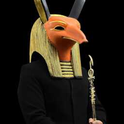 Egyptian God Seth Wearable Mask, Ancient Costume Mask - thumbnail 2