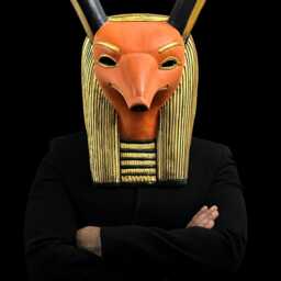 Egyptian God Seth Wearable Mask, Ancient Costume Mask - thumbnail 3