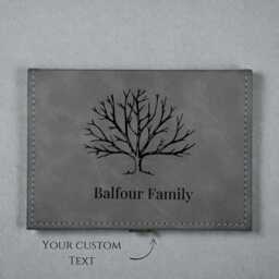 Personalized Rfid Signal Blocking Leather Box Custom Engraved Faraday Cage, Anti-Theft Car Security - thumbnail 3