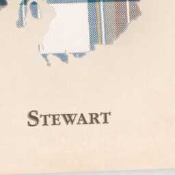 Clan Stewart Blue Scottish Tartan Map - Of Scotland Family Wall Decor, Ready To Hang - thumbnail 4