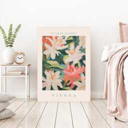 Botanical Flower Market Art Print, Market, Floral Wall Decor, Art, Vienna - thumbnail 3