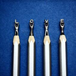 Custom Pencil Carving - Handmade Graphite Letter Sculpture - thumbnail 2