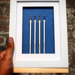 Custom Pencil Carving - Handmade Graphite Letter Sculpture - thumbnail 4