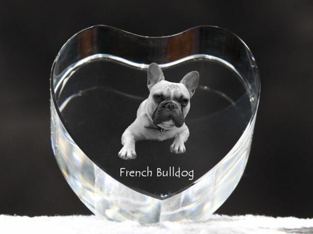 French Bulldog, Crystal Heart With Dog, Souvenir, Decoration, Limited Edition, Collection - image 1
