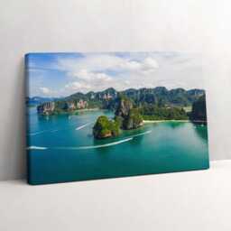 Island in Thailand Canvas, Wall Art Picture, Turquoise Decoration, Travel Canvas