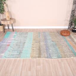 Authentic Boujaad Rug, Green Moroccan Rug 5x8 Ft - thumbnail 2