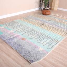Authentic Boujaad Rug, Green Moroccan Rug 5x8 Ft - thumbnail 3