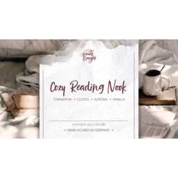 Cozy Reading Nook Candle, Cinnamon Clove Vanilla Scent, Soy Wax Candle - thumbnail 4