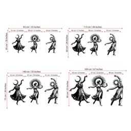 Triple Goddess Metal Wall Art Black Steel Celestial Decor, Witchy Silhouette - thumbnail 2