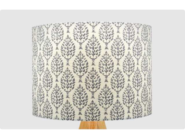 White Grey Tree Lampshade Table Floor Lamp/Ceiling Pendant Small Medium Large 15cm 20cm 25cm 30cm 35cm 40cm Fabric Drum Light Shade - image 1