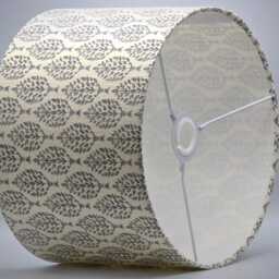 White Grey Tree Lampshade Table Floor Lamp/Ceiling Pendant Small Medium Large 15cm 20cm 25cm 30cm 35cm 40cm Fabric Drum Light Shade - thumbnail 3